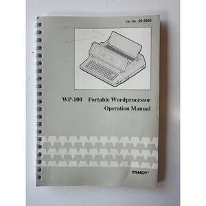 WP-100 Portable Owrd Porcessor Operation Manual (F)